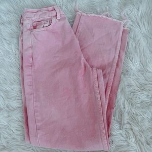 Zara Pink Wide Leg Jeans
